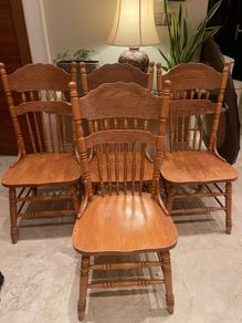 4 x Extremely Sturdy Wooden Kitchen Dining Chairs - Can Deliver