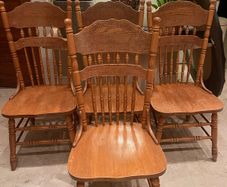 4 x Extremely Sturdy Wooden Kitchen Dining Chairs - Can Deliver