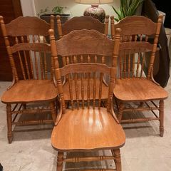 4 x Extremely Sturdy Wooden Kitchen Dining Chairs - Can Deliver
