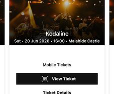 Kodaline Tickets