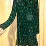 Green and black printed mini dress Image 2