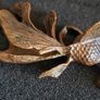 Bronze model of a koi carp. Image 4