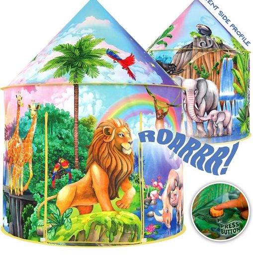 Jungle Adventure Kids Tent with Jungle Call Button, Tent for Kids, Safari Animals, Kids Play Tent, Pop Up Tents for Kids, Play Tents, Play House, Kids Tent Indoor & Outdoor, Animal Toys for Kids (FREE POSTAGE)