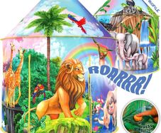 Jungle Adventure Kids Tent with Jungle Call Button, Tent for Kids, Safari Animals, Kids Play Tent, Pop Up Tents for Kids, Play Tents, Play House, Kids Tent Indoor & Outdoor, Animal Toys for Kids (FREE POSTAGE)