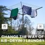 Rotary Washing Line | 45m Rotating Outdoor Washing Line | Heavy Duty Clothes Airer Outdoor | Garden Rotary Line | 4 Arm Rotary Washing Line | Washing Line Rotary with Ground Spike & Cover (FREE SHIPPING) Image 2
