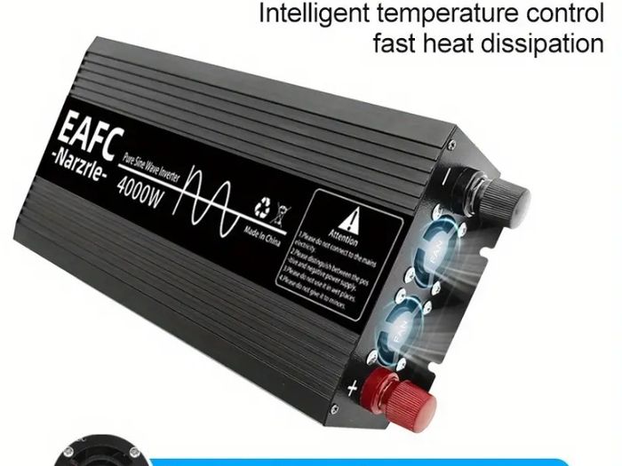 4000W Portable Car Power Inverter, Pure Sine Wave