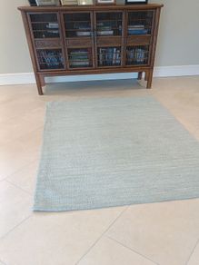 wool rug soft green colour
