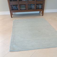 wool rug soft green colour
