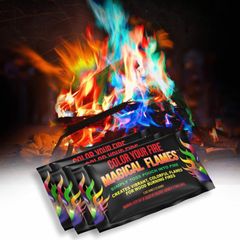 Magical Flames Create Colorful & Vibrant Flames for Fire Pit 25 Pack Campfire, Bonfire, Outdoor Fireplace Magical, Colorful, Rainbow, Mystic Flames