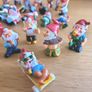 Miniature dolls house or fairy garden items, lot of garden gnomes Image 4