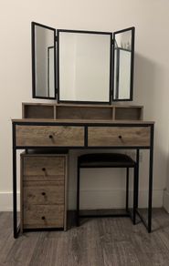 Kimberlee Dressing Table with Mirror (Set of 3)