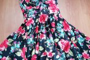 Dress 1960s style vinage allure brand lovely swing style halter neck  suit size 14 zip at back nice stretch on bust area