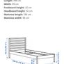 ikea single bed white Image 2