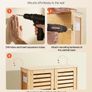 Bathroom Wall Cabinet 2 Doors and Adjustable Shelf Toilet Storage Medicine Cabinet Image 4