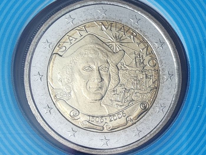 San Marino 2 Euro Brilliant Uncirculated Coin 2006 - Christopher Columbus - 2 Euro Commemorative Coin