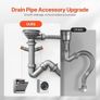 68cm Kitchen Sink Workstation, 304 Stainless Steel Top Mount Sinks, Drop-In Single Bowl Farmhouse Basin with Accessories Image 5