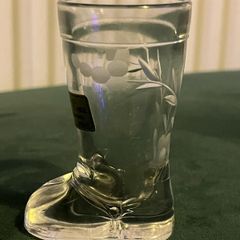 Cork Crystal Small Boot Shaped Shot Glass