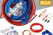 Car Amplifier Wiring Kit Gauge Power Cable Fuse Holder for Subwoofer Audio System Installation Universal Fit Vehicle Accessories