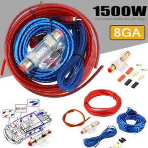 Car Amplifier Wiring Kit Gauge Power Cable Fuse Holder for Subwoofer Audio System Installation Universal Fit Vehicle Accessories