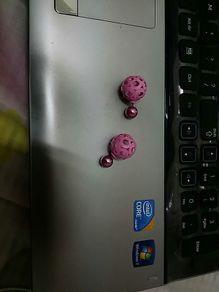 Double pink earring