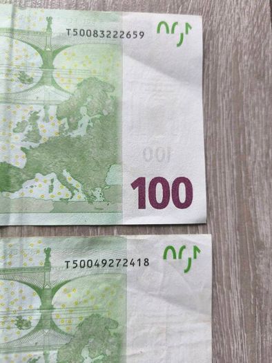 Rare 100 euro T Duisenberg banknotes 2002