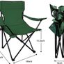 Camping Chairs 2Packs Outdoor Chairs Foldable Portable Lawn Chair Ultra-Light Easy to Carry Fishing Chairs with Beverage Holder Heavy Duty Green Image 2