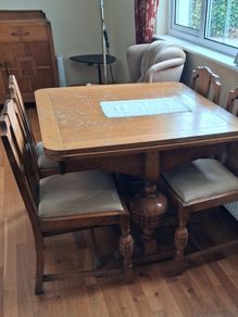 Table & Chairs & Matching Cabinet