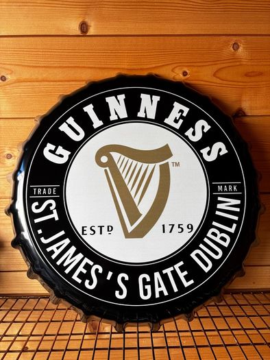 Guinness Bottle Cap Wall Display