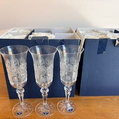 Bohemia Czech Cut Crystal 12 Wine Glasses