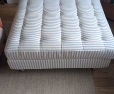 Storage Footstool Blue Dunelm