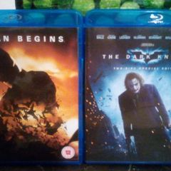 Batman Begins + The Dark Knight Blu-rays Christopher Nolan Superhero Movies