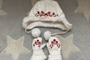 H&amp;M baby hat and mittens 9-12m