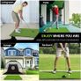 Large Golf Hitting Mat 5ft x 3ft with 6 Tee Holes and 6 Balls Realistic Turf for Swing Practice Image 3