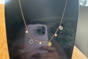 Multistone Necklace 375 gold