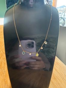 Multistone Necklace 375 gold