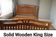Solid Wooden King Size Sleigh Bed