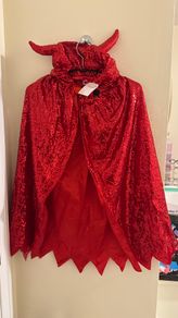 Claires Accessories Childrens Red Sequinned Devil Cape