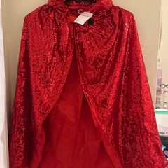 Claires Accessories Childrens Red Sequinned Devil Cape