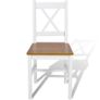 Dining Chairs 6 pcs White Pinewood Image 5