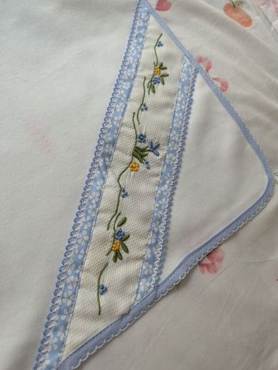 Hand-Embroidered Baby Comforter  Traditional Madeira Embroidery