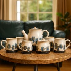 Newgrange Living Emma Pottery Tea Set, 7 Piece BRAND NEW