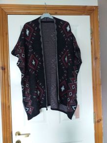 Ladies Colour Block Cape - One Size