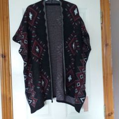 Ladies Colour Block Cape - One Size