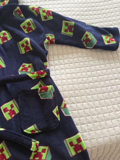 bathrobe boy M&S size 8-9 years old Minecraft