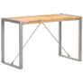 Dining Table 120x60x75 cm Solid Rough Mango Wood Image 9