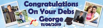 Personalised Debs Graduation Party Banner with photos