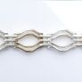 Vintage Sterling Silver 925 Art Deco Bracelet (L-7,5" - 13,24g) Image 2