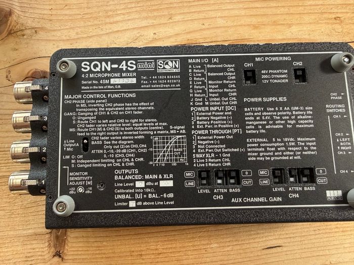SQN-4S Mini Analogue Audio Location Mixer
