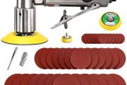 Mini Air Sander, SPTA 25mm/50mm/80mm mini air Grinder Sets, Random Air Orbital Sander Car Polisher Sets, with 36 Mixed Grit Sanding Disc Pads 3 Backing Plate for Sanding and Polishing-ASOSS3SET