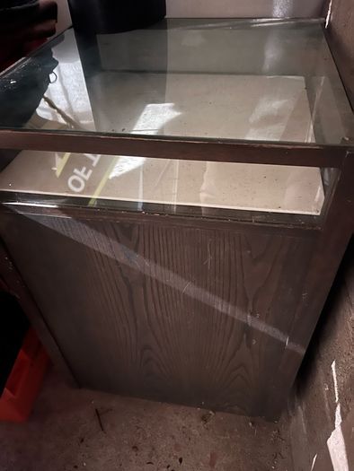 large shop display unit in storage bad photos